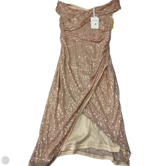 Dress Party Short By Clothes Mentor In Gold, Size: S