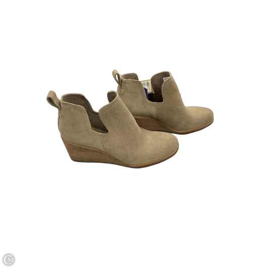 Shoes Heels Wedge By Toms In Tan, Size: 6.5