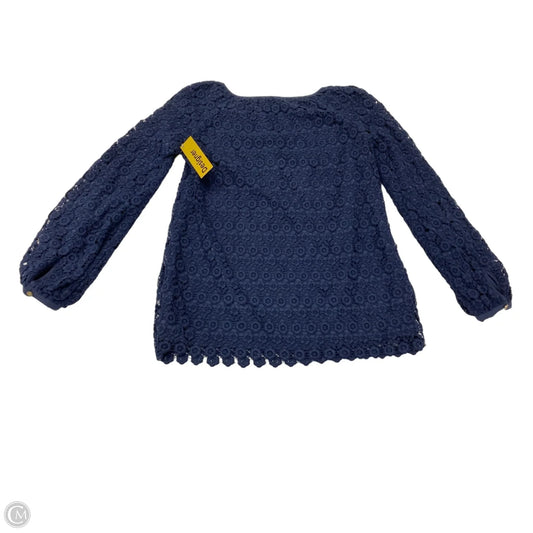 Top Long Sleeve Designer By Tory Burch In Navy, Size: M