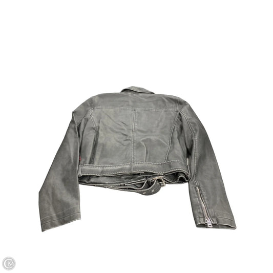 Jacket Moto By Levis In Grey, Size: L