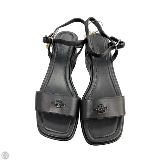 Sandals Designer By Coach In Black, Size: 9.5