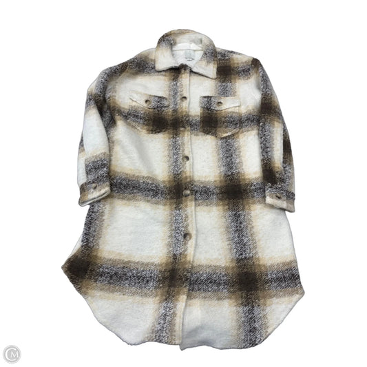 Jacket Fleece By Joie In Brown & Cream, Size: L
