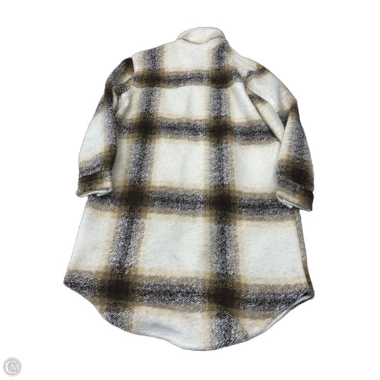 Jacket Fleece By Joie In Brown & Cream, Size: L