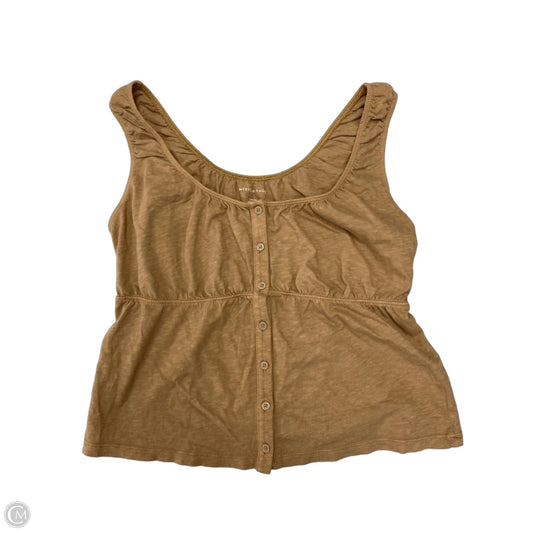 Top Sleeveless By American Eagle In Tan, Size: S