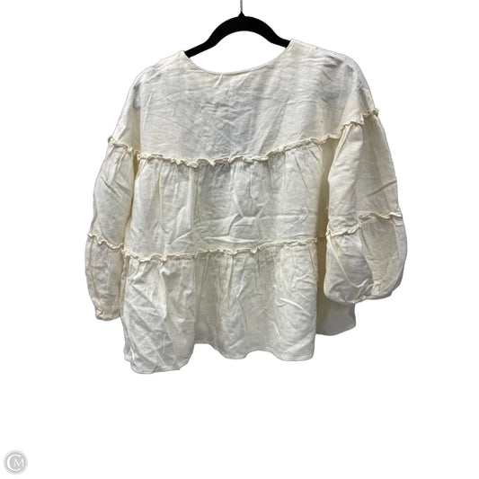 Top 3/4 Sleeve By Marc New York In Cream, Size: L