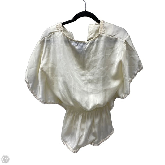 Blouse Short Sleeve By Vivenne Tam In Cream, Size: S
