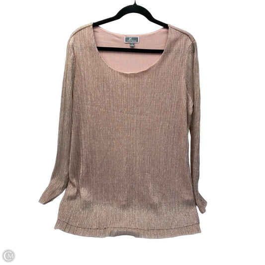 Top Long Sleeve By Jm Collections In Pink, Size: 1x