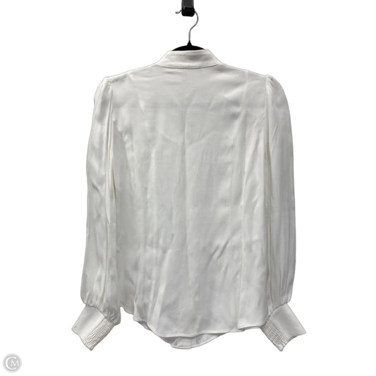Blouse Long Sleeve By White House Black Market In White, Size: Xs