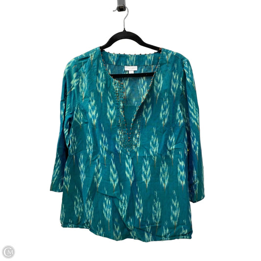 Top 3/4 Sleeve By Pure Jill In Green, Size: M