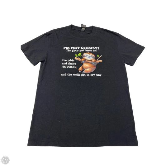 Top Short Sleeve By Magic In Black, Size: M