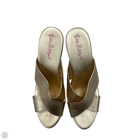 Shoes Designer By Lilly Pulitzer In Gold, Size: 10