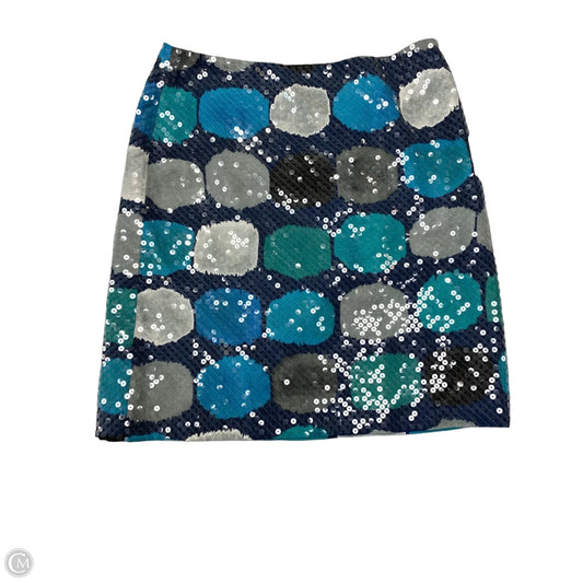 Skirt Mini & Short By Ann Taylor In Blue & Grey, Size: 4