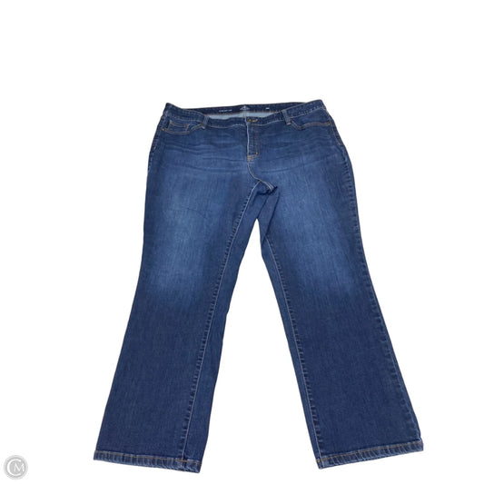 Jeans Straight By St Johns Bay In Blue, Size: 22