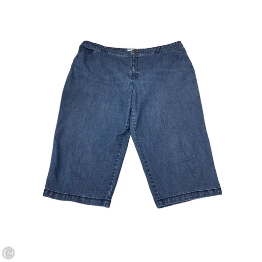 Jeans Cropped By Croft And Barrow In Blue Denim, Size: 20