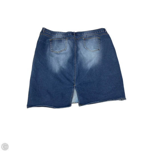 Skirt Mini & Short By Cmf In Blue Denim, Size: 3x