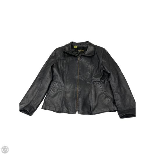 Jacket Leather By Cmb In Black, Size: L