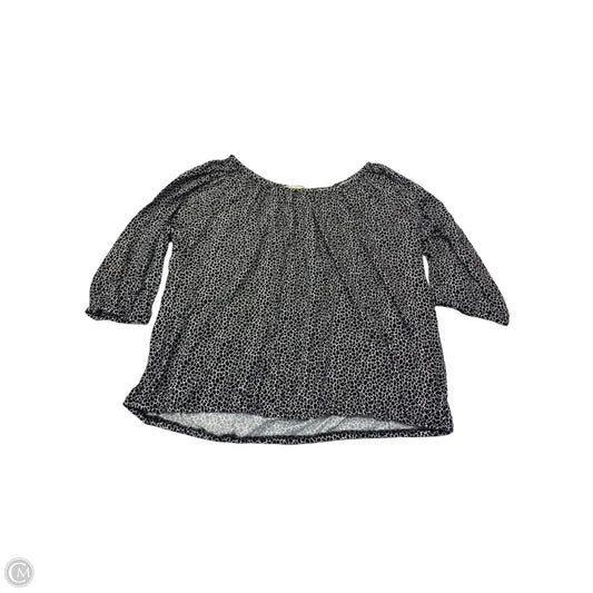 Top 3/4 Sleeve By Michael By Michael Kors In Black & White, Size: 2x