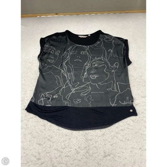 Top Short Sleeve By Cmc In Black & Grey, Size: Xl