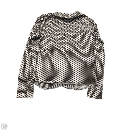Top Long Sleeve By Cme In Brown & White, Size: S