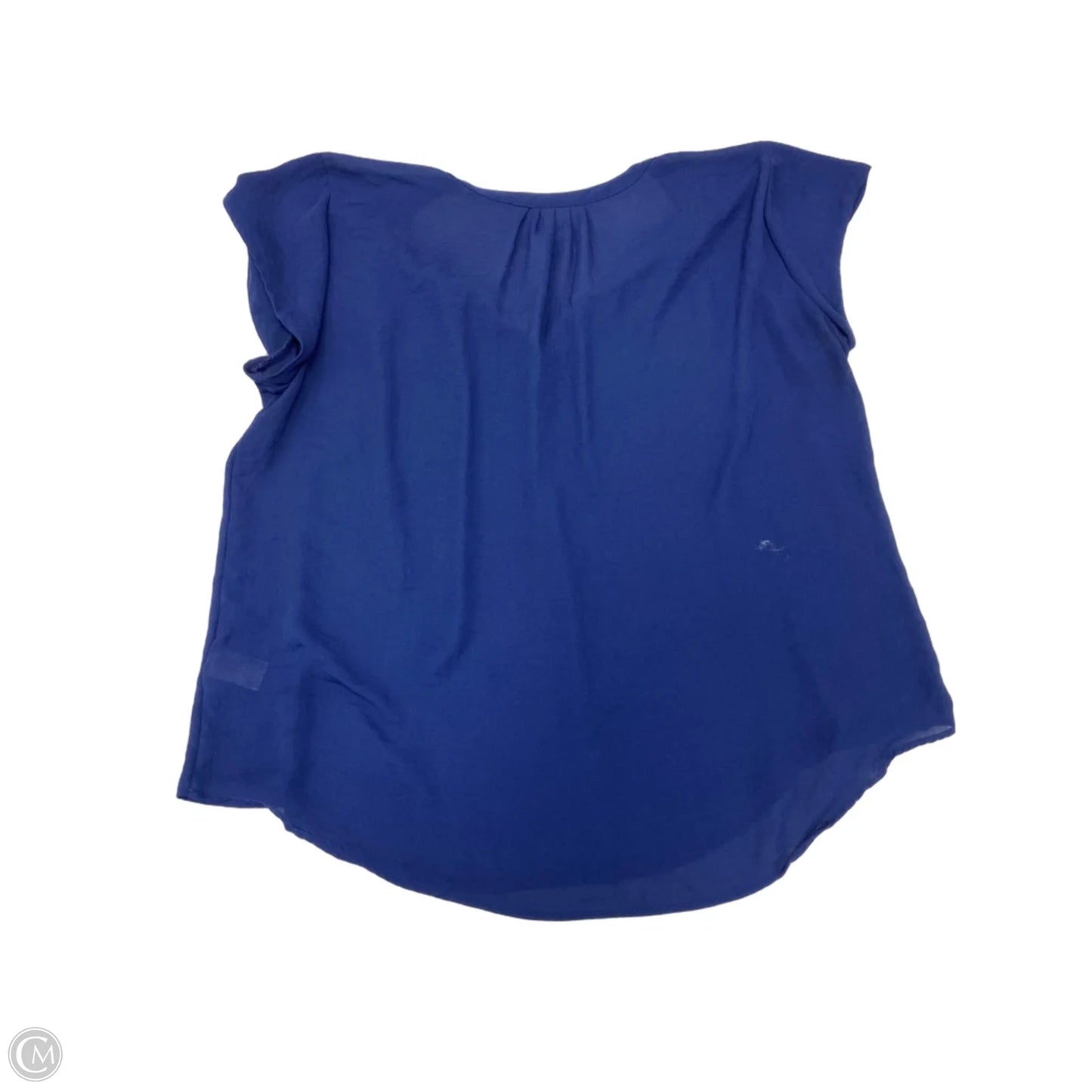Top 2pc Short Sleeve By Liz Claiborne In Blue, Size: Xxl