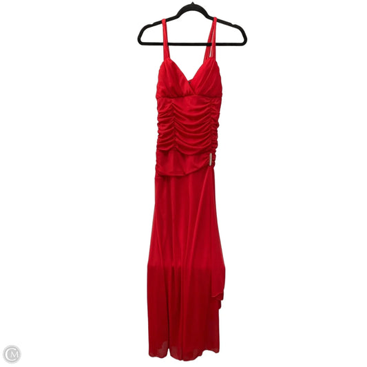 Dress Party Long By Clothes Mentor In Red, Size: 14