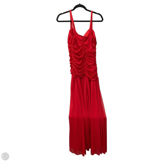 Dress Party Long By Clothes Mentor In Red, Size: 14