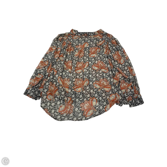 Top Long Sleeve By Suzanne Betro In Multi-colored, Size: 2x