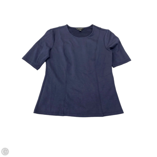Top Short Sleeve By Banana Republic In Navy, Size: S