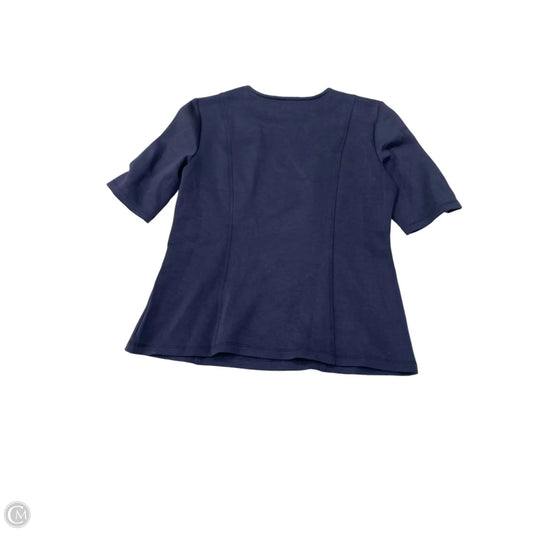 Top Short Sleeve By Banana Republic In Navy, Size: S