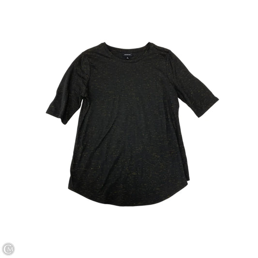 Top 3/4 Sleeve By Who What Wear In Black & Gold, Size: S