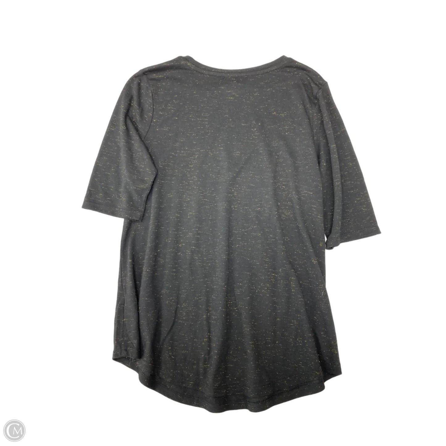 Top 3/4 Sleeve By Who What Wear In Black & Gold, Size: S