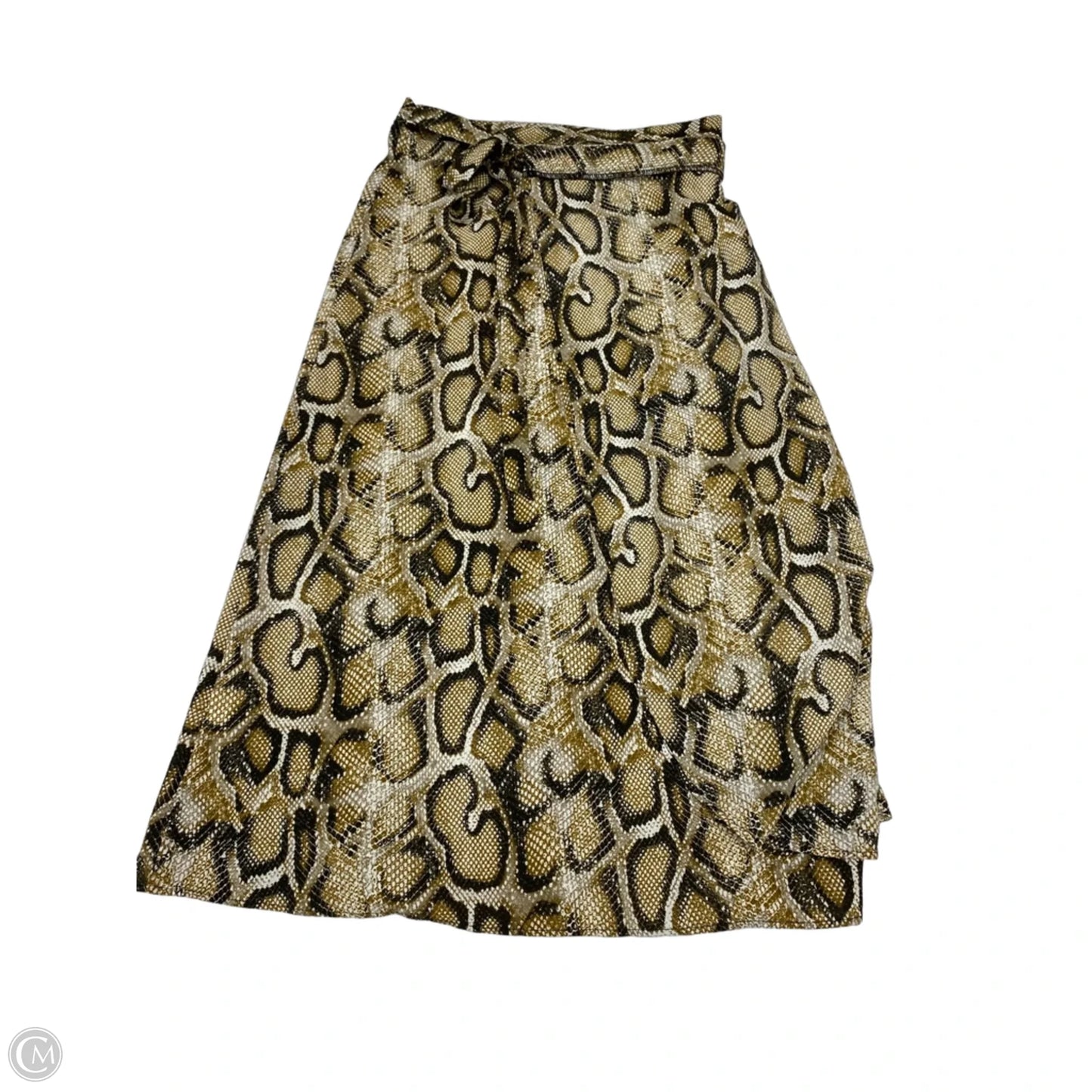 Skirt Midi By Como Vintage In Snakeskin Print, Size: M