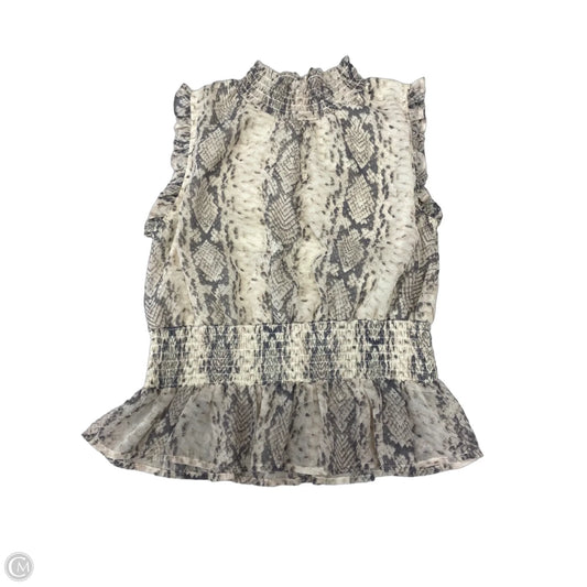 Top Sleeveless By Japna In Snakeskin Print, Size: M