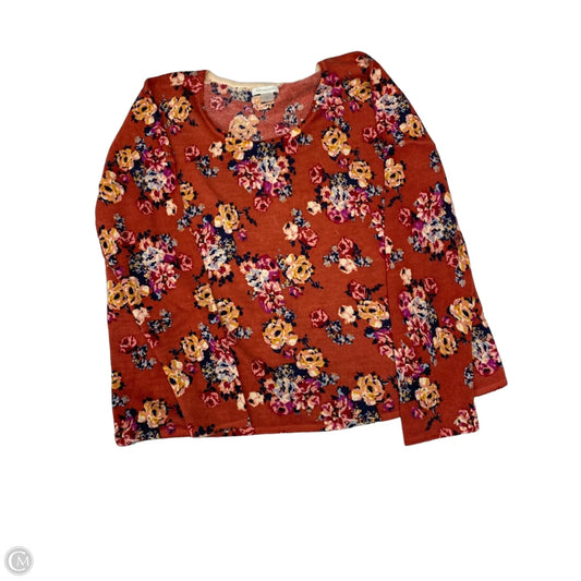 Top Long Sleeve By Garnet Hill In Multi-colored, Size: M