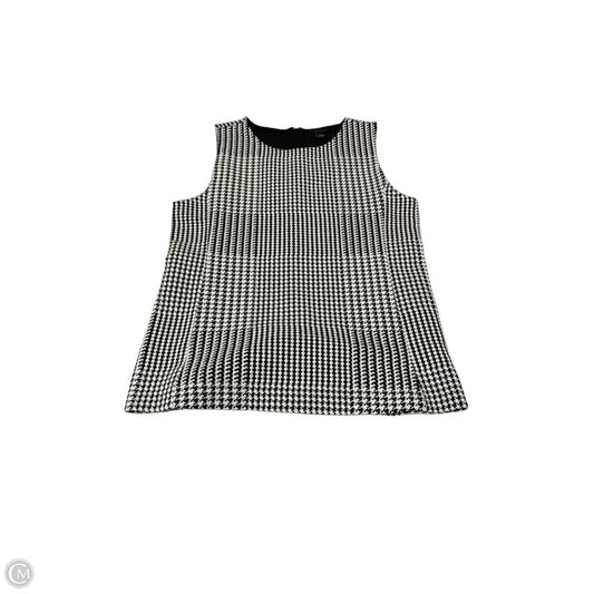 Top Sleeveless By Ann Taylor In Black & White, Size: S
