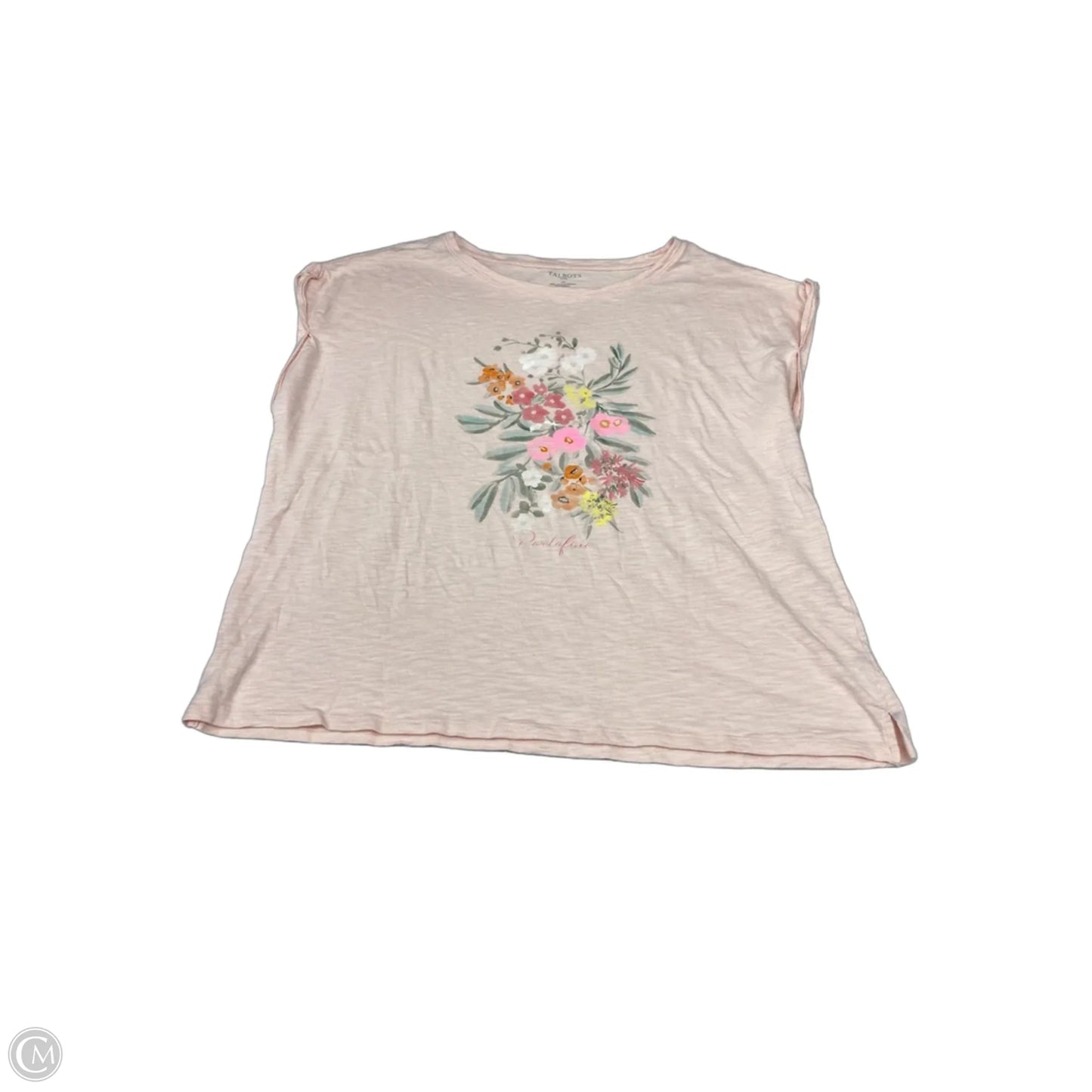 Top Short Sleeve By Talbots In Pink, Size: 2x