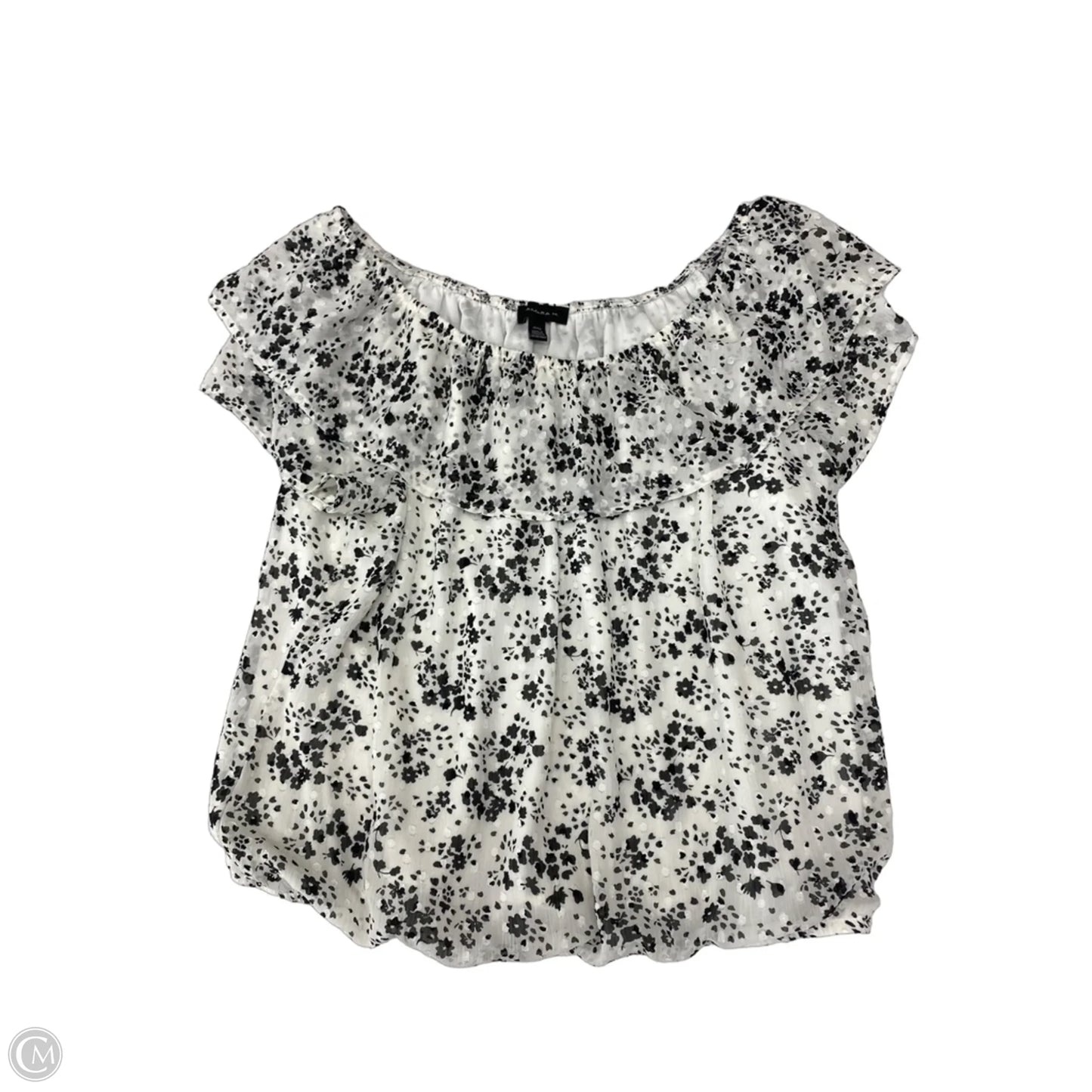 Top Short Sleeve By Tamara H In Black & White, Size: Xl