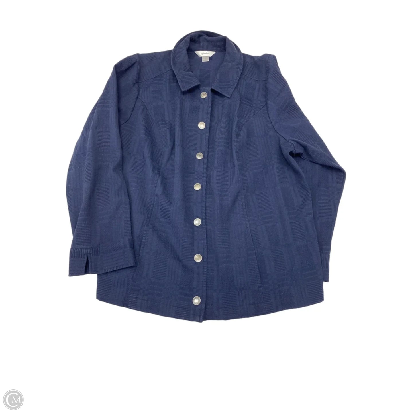 Jacket Shirt By Cj Banks In Navy, Size: 2x
