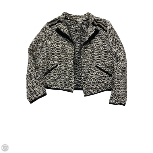 Blazer By Chicos In Black & Cream, Size: M