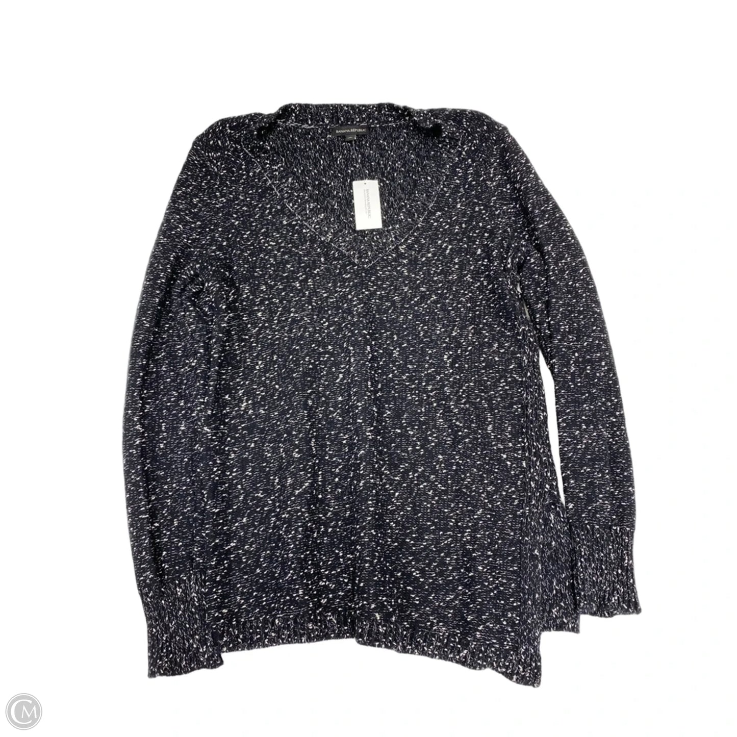 Sweater By Banana Republic In Black & Cream, Size: S