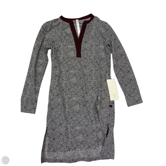 Dress Casual Midi By Lululemon In Blue & Cream, Size: S