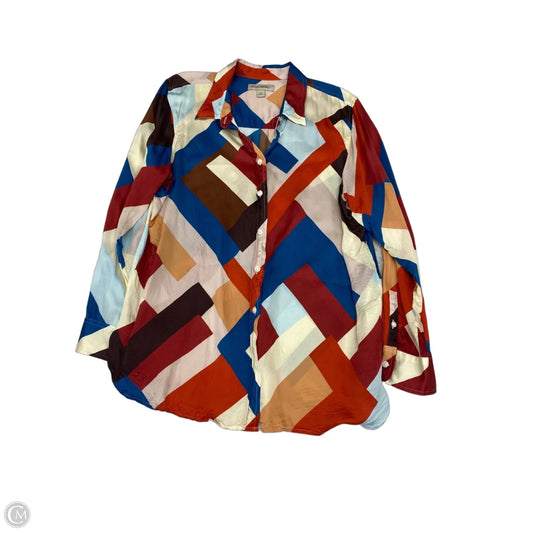 Top Long Sleeve By Banana Republic In Multi-colored, Size: Xl