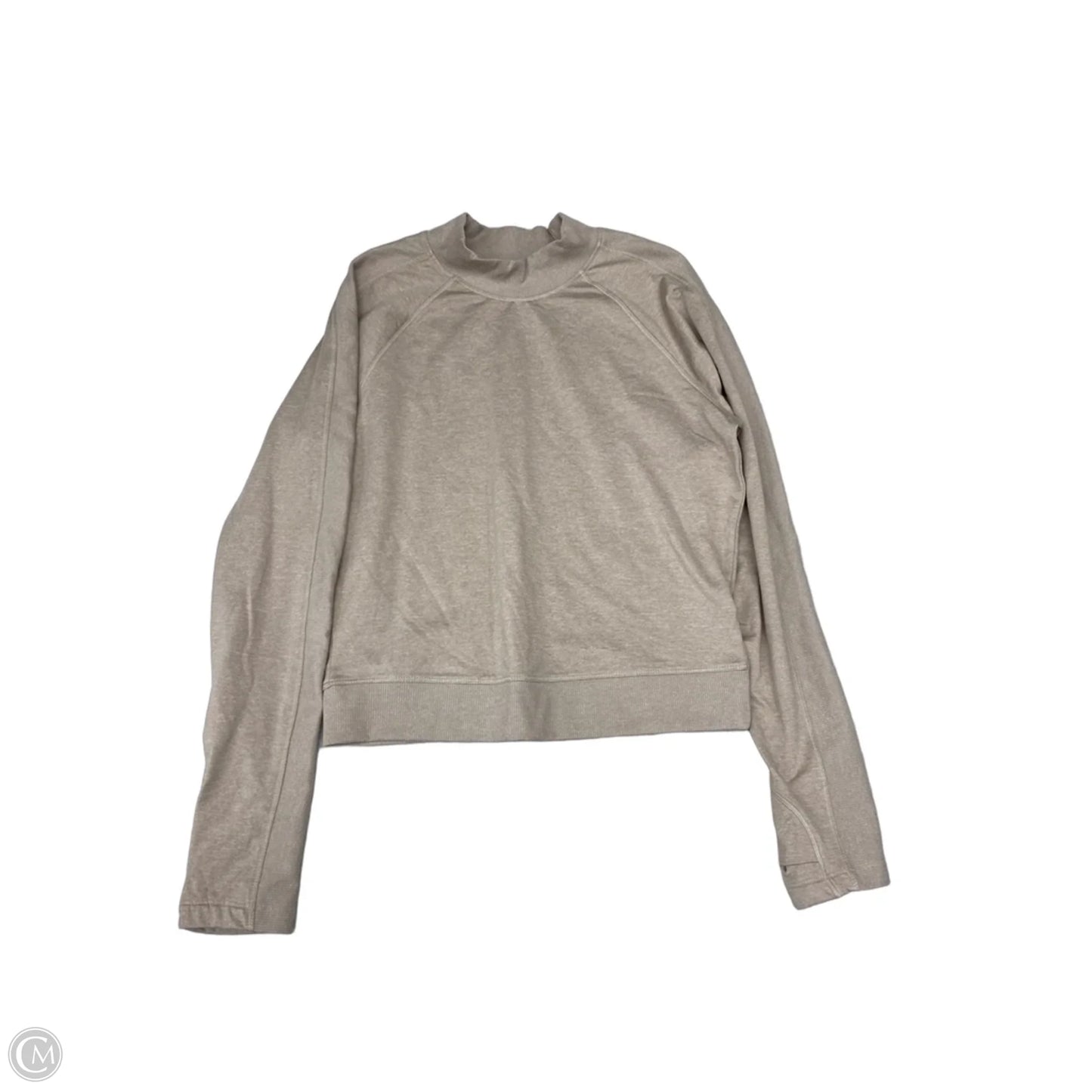 Athletic Top Long Sleeve Crewneck By Old Navy In Beige, Size: M