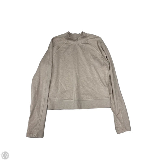 Athletic Top Long Sleeve Crewneck By Old Navy In Beige, Size: M
