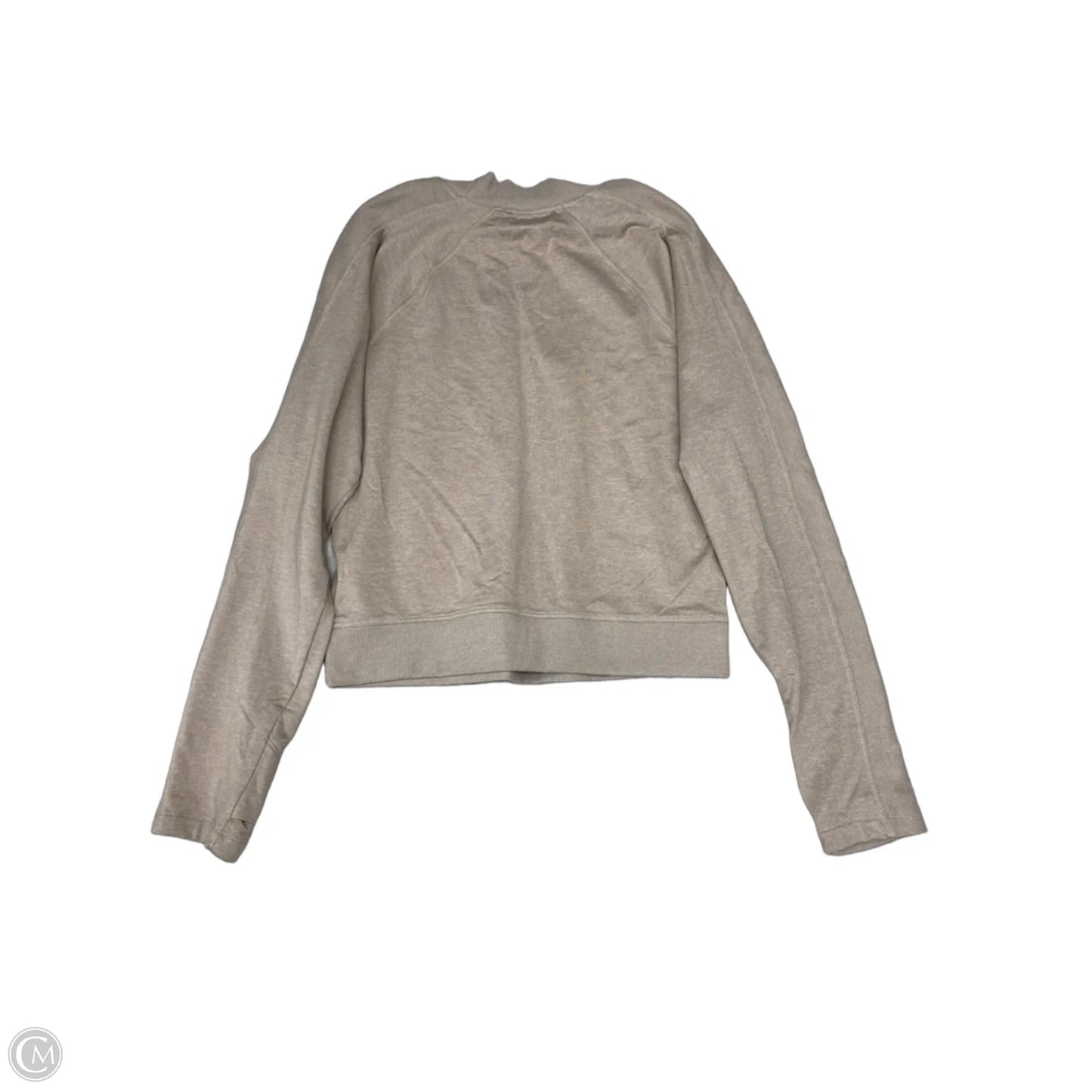 Athletic Top Long Sleeve Crewneck By Old Navy In Beige, Size: M