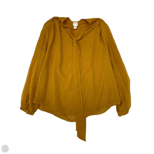 Top Long Sleeve By Chicos In Yellow, Size: Xl