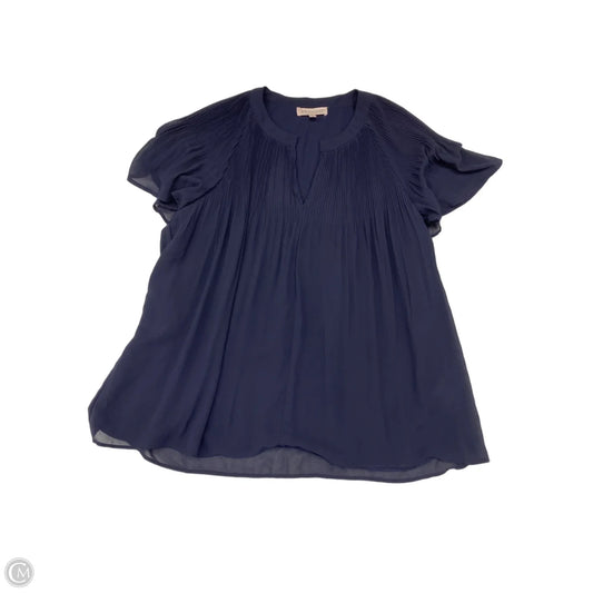 Blouse Short Sleeve By Philosophy In Navy, Size: 1x