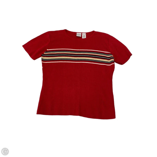 Sweater Short Sleeve By Emma James In Multi-colored, Size: L
