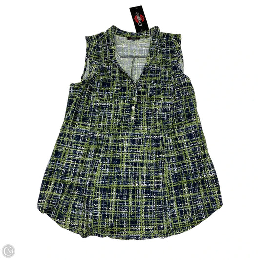 Blouse Short Sleeve By Cocomo In Multi-colored, Size: 1x