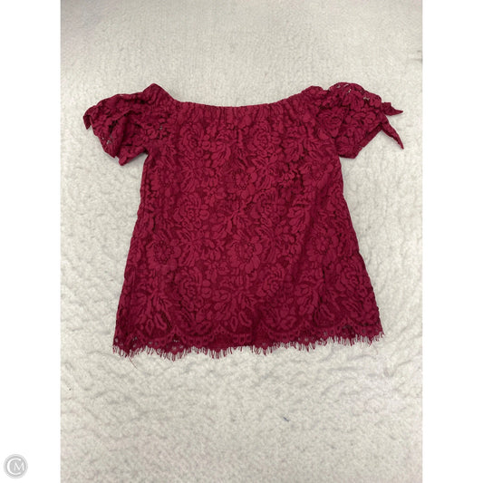Top Short Sleeve By Miss Chievous In Maroon, Size: M